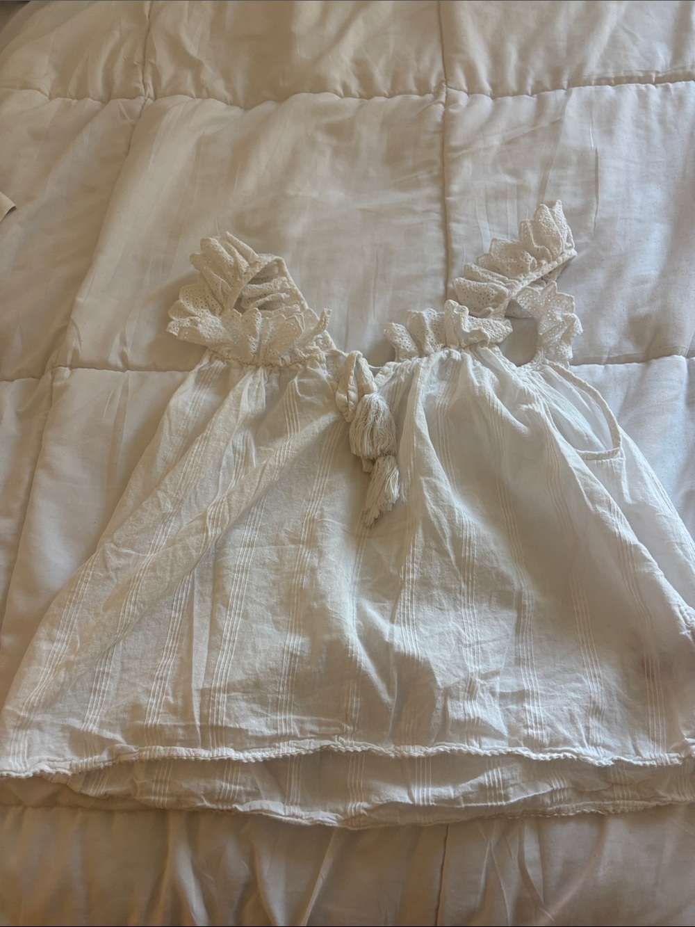 Women's Cream Lace-Trim Sleep Tank